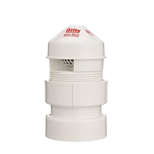 Oatey Sure-Vent 1-1/2 in.?2 in. 160 Branch, 24 Stack DFU Air Admittance Valve with White PVC Sch. 40 Adapter