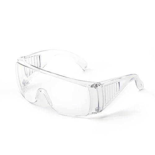 JING LEI Safety Glasses Anti Fog Goggles Vented Sides Shields Transparent PC Frame Spectacles for Lab Medical and Daily Use