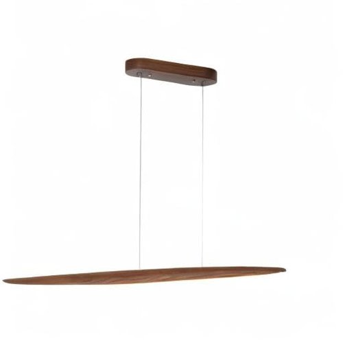 YISDESIGN 51" Wood Linear Pendant Light Wood Dining Room Light Fixture Modern Pool Table Lights Kitchen Island Lights for Dining Room Bar Kitchen Island Walnut Color