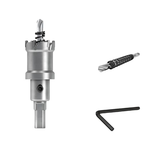 1" (26mm) TCT Hole Saw Kit Tungsten Carbide Tipped Hole Saw Drill Bit with Titanium-Plated Pilot Drill Bit for Metal, Stainless Steel, Iron, Wood, Plastic