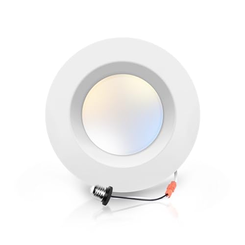 ECOELER 6 Inch Dimmable LED Recessed Downlight, 16.5W 1200Lm, 5CCT Selectable, Aluminum Trim, Retrofit Ceiling Can Light