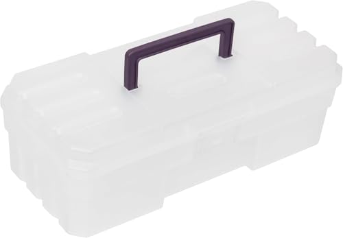 Akro-Mils 12-Inch ProBox Plastic Tool Storage Toolbox, 1 Pack, Model 09912CLPUR, Clear