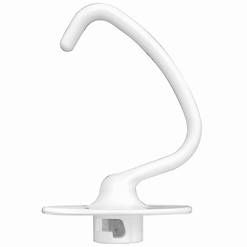 ABTER K45DH C-Shaped Coated Dough Hook for KitchenAid Mixers (K45, K45SS, KSM90, KSM150) 4.5/5.0 Qt Bowl - Dishwasher Safe