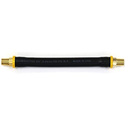 8.5-inch Short Air Compressor Hose: 1/4" Male NPT to 1/4" Male NPT Connections (Lead-Free Brass)