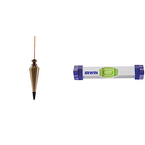 Swanson Tool Co PB008B 8 ounce Brass Plumb Bob with String & IRWIN
