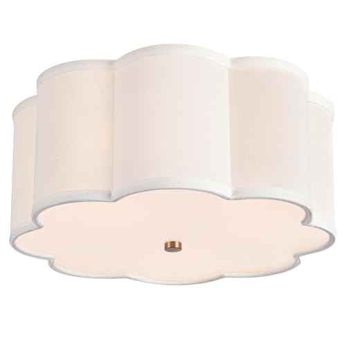 Bargeni Flush Mount Ceiling Light,13-inch Drum Ceiling Light Fixture,Light Fixtures Ceiling Mount with Cream White Fabric Shade, 3-Light Flush Mount Light Fixture for Nursery Kids Room,Bedroom,Hallway