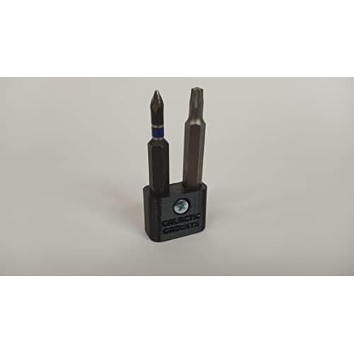 MAGNETIC Bit Holder for DEWALT 20V Drill/Driver, Side Mounted, Strong Magnets, Low Profile Design - Galactic Gadgets (Black)