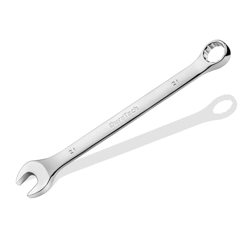 DURATECH 21mm Combination Wrench, Metric, CR-V Constructed with Mirror Polish, 12-Point, 15-Degree Offset