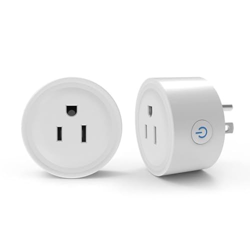 Sanofuturion WiFi Smart Plug 2-Pack, Compatible with Alexa & Google Home, Remote Control & Timer, No Hub Required