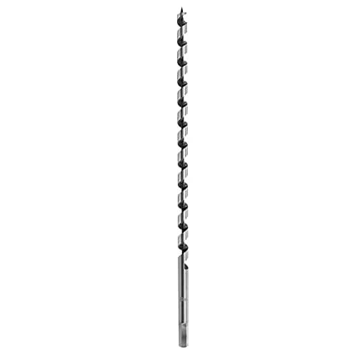 QWORK Auger Drill Bit for Wood, 1/2 Inch Diameter x 16 Inch Length, 3/8-Inch Hex Shank, Long Drill Bits