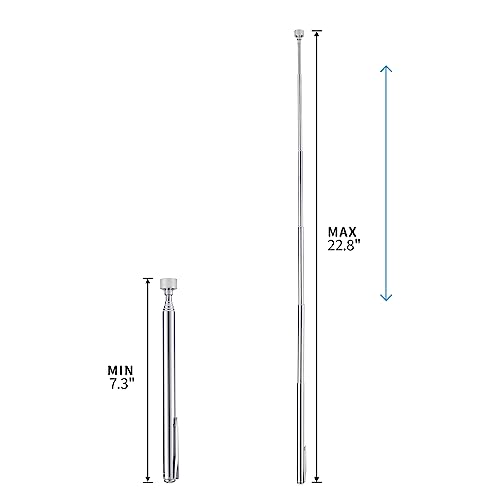 2 Pieces 5 LBS Flexible Magnetic Pickup Tool Set, 23.6" Spring Bendable Extension Pick Up, with Pen Clip Design, Magnet Stick Kit for Men, Birthday, Father's Day, Christmas Gift