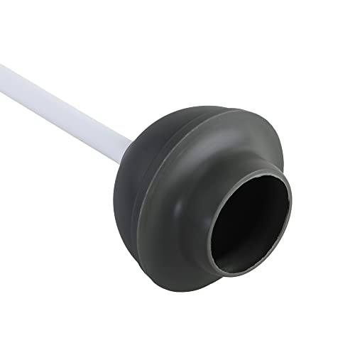 Clorox 1-Pack Heavy-Duty Toilet Plunger with Hideaway Caddy - Compact, Non-Skid Base