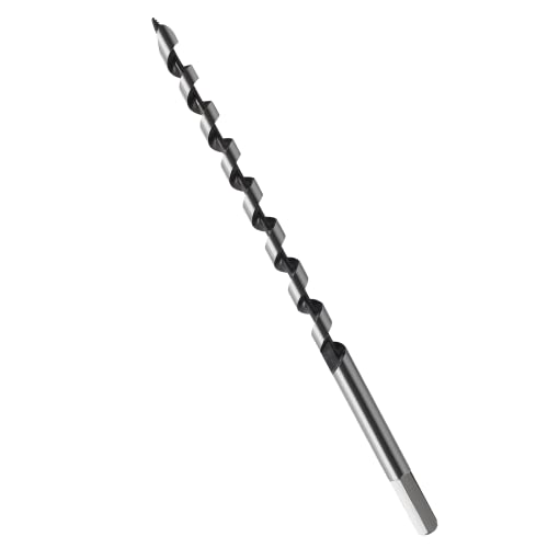 Litoexpe 1/2 Inch x 12 Inch Auger Drill Bit, 3/8-Inch Hex Shank Ship Auger Long Drill Bit for Wood, Plastic, Drywall and Composite Materials