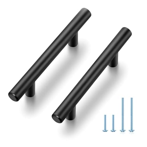 JOY DECOR Matte Black 3 Inch Drawer Pulls - 30 Pack, CC Hole Center