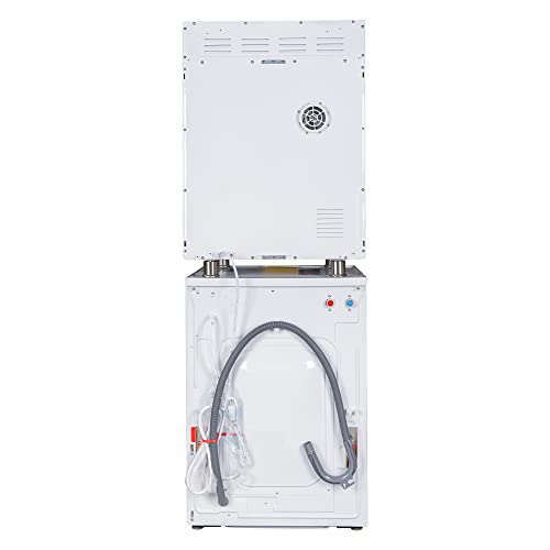 Equator Digital Pet 15lbs Compact 110V Set SaniWasher+Dryer Vented 3.5cf Sensor, White (EW 826 + ED 860)