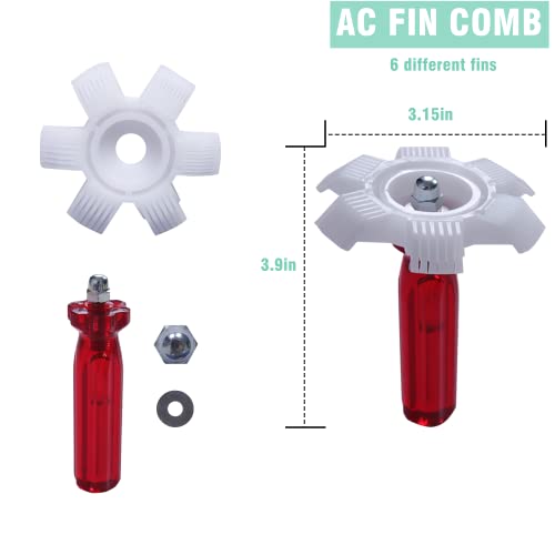 LONCHDAN Multicolor 10-Piece AC Fin Comb & Coil Cleaning Tool Kit