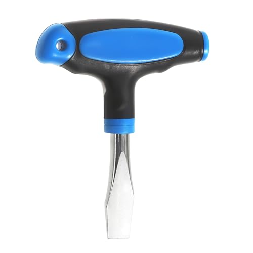 T-Type Flat Head Screwdriver, T Handle Screw Driver Set Kit Short Flathead Screwdrivers Small Screw Drivers Assembly Tools for Slotted Screw Used on Quick Release Plate or Camera Tripod Monopod (10mm)