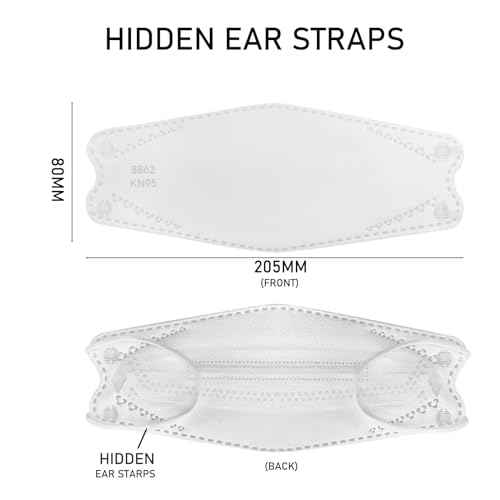 kn95 Face Masks 20 Pack, Breathable Comfortable and Disposable KN95 Mask, White
