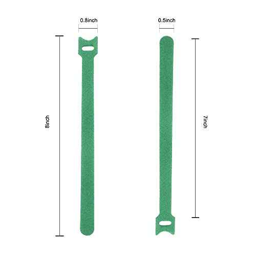 Garden Hook£¦Loop Plant Cable Ties, Multi-functional Ties, Adjustable Garden Nylon Ties for Supporting Plant and Vines(50 Pcs, 8 Inch, Green)