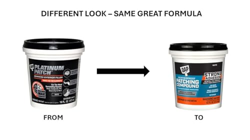 DAP Weatherproof Patching Compound 16 Oz - Exterior All-Purpose Filler with WeatherMax Technology