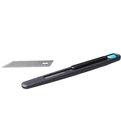 Precision Pen Knife Safety Box Cutter - Self Retractable, Slim, Adjustable blade length with Turning Knob - Perfect for Trimming, Crafts, Packages and PCB Board Work, Ideal for Cast Vinyl Company