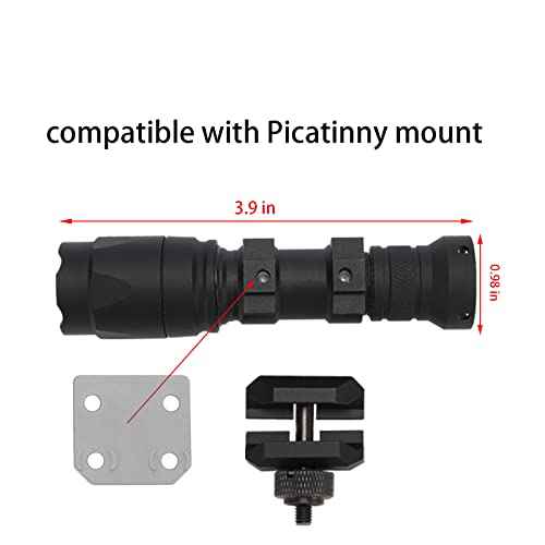 Tactical Flashlight Rifle Weapon Light M300A -Mini LED Tactical Light with Pressure Switch, 400 Lumens Flashlight for Picatinny Rails