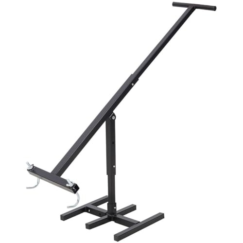 Heavy Duty Manual Trash Compactor Tool for 32-170 Gallon Bins - Black Steel Waste Press