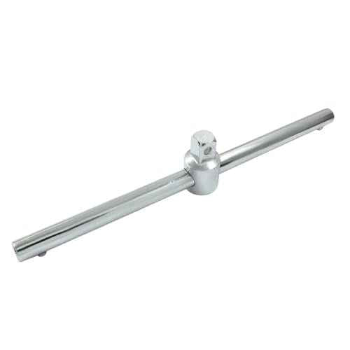 1/2 Inch T-Handle Wrench 250mm/9.84 Inch Length Adjustable T-Handle Socket Hand Tool, Chrome Vanadium Steel Drive Sliding Wrench Breaker Bar For Car Repair