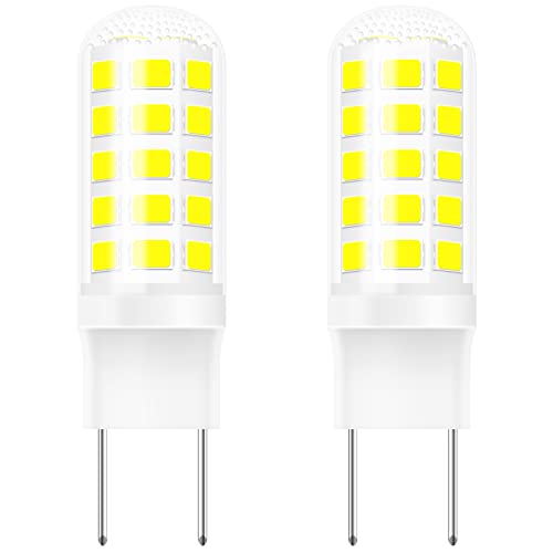 Gaormii Daylight White 5W G8 LED Bulb 2-Pack for microwave hood light, 120V, 500lm, dimmable