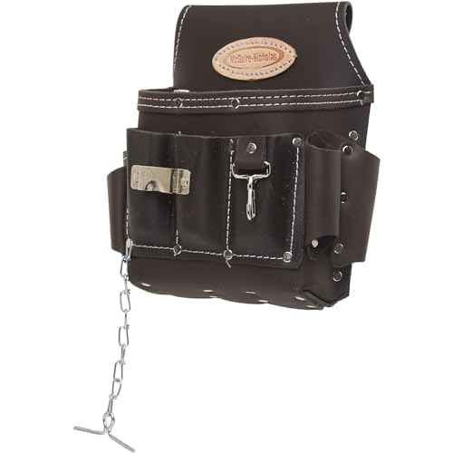 McGuire-Nicholas 526-CC Brown Professional Electrician'S Pouch, oil tanned leather