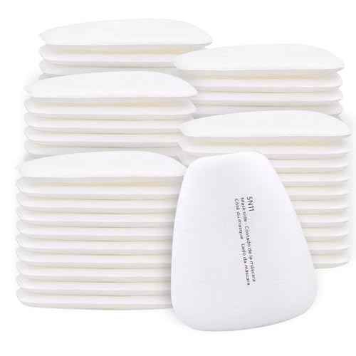 50PCS 5N11 Respirator Filter Cotton, BEAUKAU 5N11 Filter for Respirator 6200, 6800, 7502, 6502 Respirator