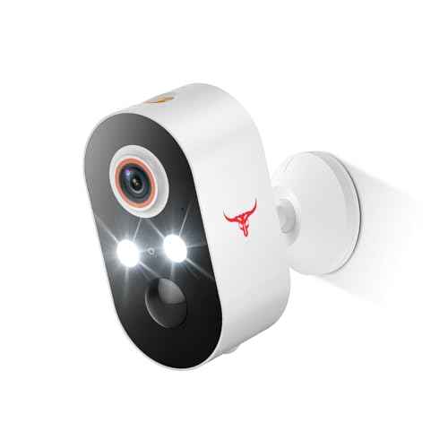 1080P Security Camera Wireless, Color Night Vision, Human Detection, Cloud Storage, 2-Way Audio, 2.4G WiFi, Live View, Indoor Outdoor Surveillance (2 Spotlights)