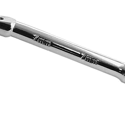 Piutouyar 7mm Metric L Shaped Angled Hex Socket Wrench, Double-Head Elbow Hex Wrench for Mechanic Repair Tool 1Pcs
