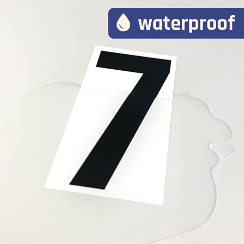 TownStix 6 x 3 Inch Black Vinyl Number Stickers 40 pcs Waterproof Indoor Outdoor
