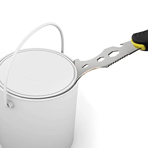 Multi-Painter's Stainless Steel Tool Spealloy Paint Scraper, Taping knife,3 in. Putty knife 15-in-1 Paint Scraper Hammer Head Soft Grip Handle Fixed Multi-Tool for Wood, Wallpaper Grout