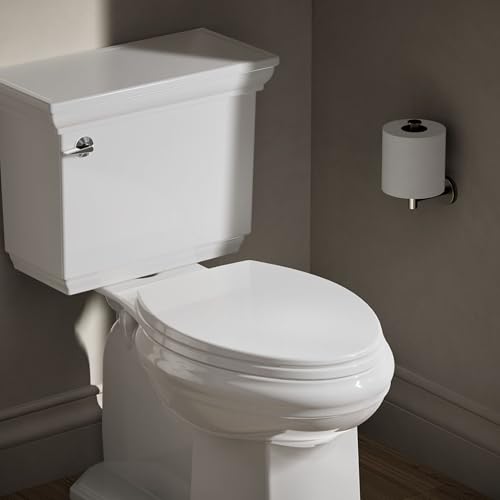Kohler Brevia Quiet-Close Elongated Toilet Seat White - Slow Close, Quick-Attach