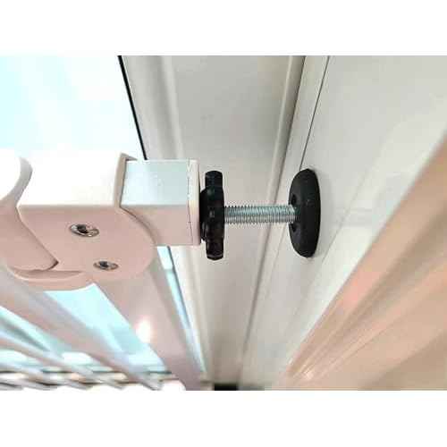 4 Pack Baby Gate Replacement Parts Threaded Spindle Rod 8MM(M8), Screw Bolts Hardware Kit for Pet & Dog Pressure Mounted Safety Door & Stair Gates (a Black)