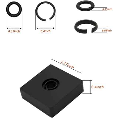 3/8" Impact Retaining Ring Clip with O-Ring & Anvil Tool - Compatible with Milwauke*e Cordless Impact Wrench - 8 Sets Replacement Retainer Ring Kit (M18/M12)