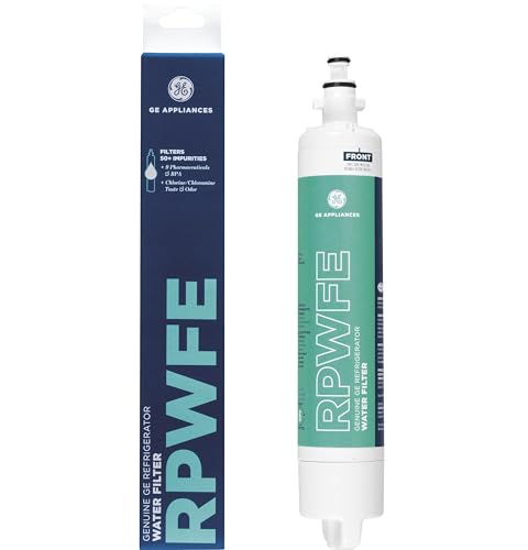GE RPWFE Refrigerator Water Filter 1-Pack - Genuine, Fits GE French Door Models