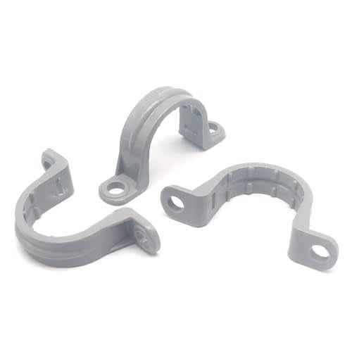 1/2" Plastic Clamps - Pipe & PVC Pipe Straps for Conduit, Cables (12 Pack)