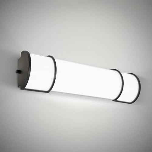 ASD LED 24" Vanity Flush Mount Light Fixture, Linear Bathroom Lighting Bar | 3CCT, Dimmable, Energy Star, ETL Listed | 25W 1950LM 3000-5000K 120V | Long Tube Bath Wall Sconce Over Mirror | Black