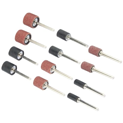 Yakamoz 132Pcs Sanding Drums Kit, 80 120 180 Grit Sanding Bands Mini Drum Sander Sleeves with 3mm Shank Drum Sanding Mandrels for Drill Dog Nail Grinder fits Dremel Rotary Tools