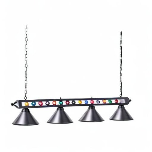 Wellmet 4 Lights Pool Table Light, 70inch Billiard Lighting Fixture with Lamp Shades for Pool Billiard Table, Industrial Hanging Pendant Light Chandelier for Game Room, Kitchen, Dining Room