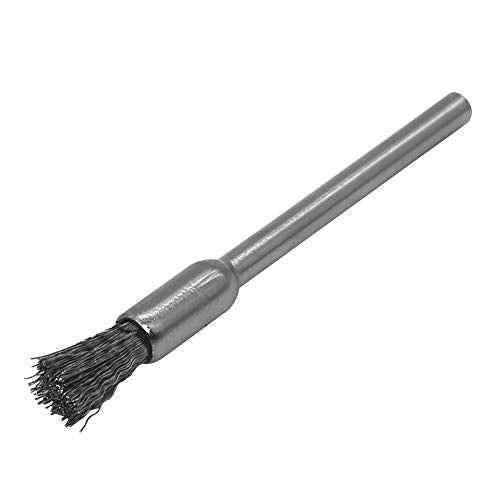 20 pcs Steel Cleaning End Brushes Pen 1/5¡È(5mm) x 1/8¡È(3mm) Wire Brush Rust Paint Removal Bits Polishing Rotary Tools