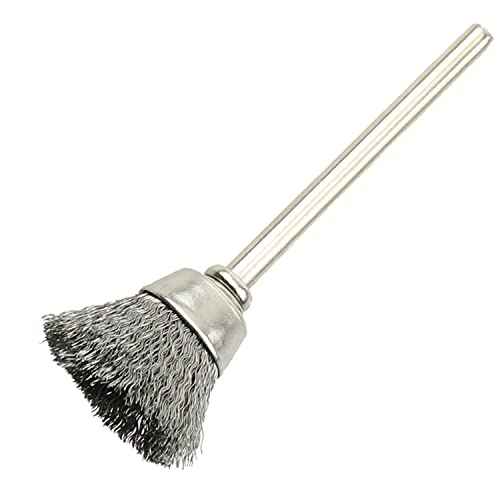 15pcs Cup Shape 15mm Stainless Steel Wire Brush Rust Removing and Polishing Brush for Dremel Rotary Tools Accessories