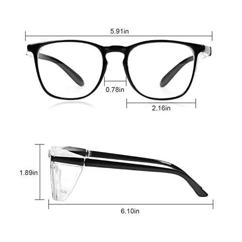 Lasmex Stylish Safety Glasses Goggles for Women Girls Anti-fog Glasses Protective Eyewear Clear Glasses