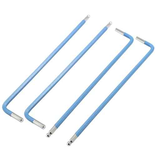 Hordion 4 Pcs 3mm Ball End Hex Key Wrench, L Shaped Long Arm Allen Wrench S2 Steel Repairing Tool for Bicycle Furniture Equipment
