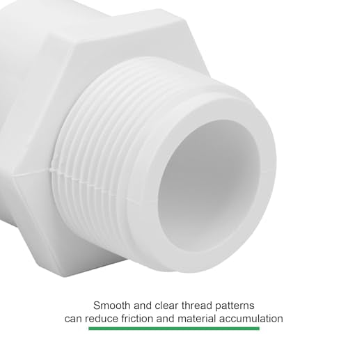 1-1/4" PVC Male Adapter Pipe Fitting – SCH40 Furniture Grade, Socket x Male Thread, 6-Pack
