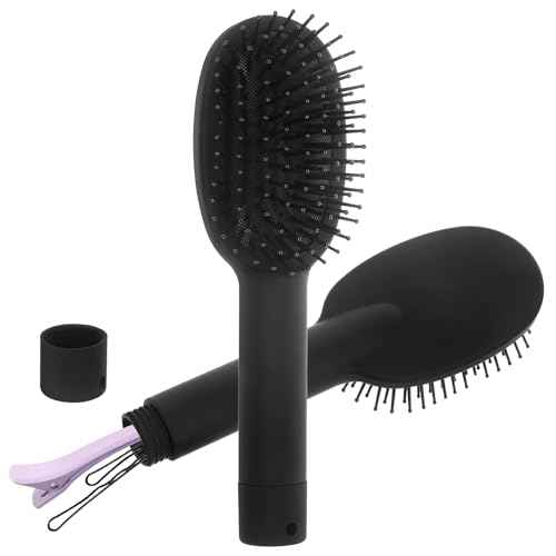 Travel Hair Brush Hidden Safe: 7.8in Portable Hair Brush Secret Compartment Items for Car & Beach - Dual Function Hairbrush Hidden Compartment to Hide Money, Cash, Jewelry, Valuables