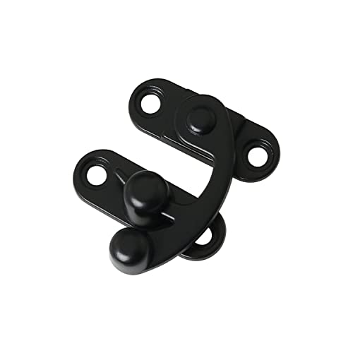 2pcs Antique Hook Hasp Latch Black Padlock Hasp Hook Lock for Jewelry Box Cabinet Toolbox Suitcase